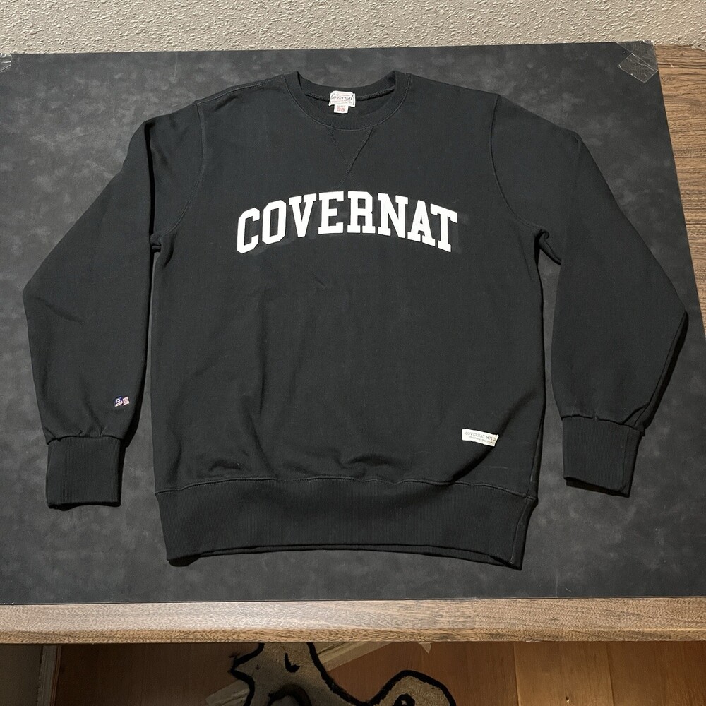 1940s Sweatshirt Single V Pullover Retro Vintage COVERNAT Japan Flocked 50s Rare